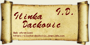 Ilinka Dačković vizit kartica